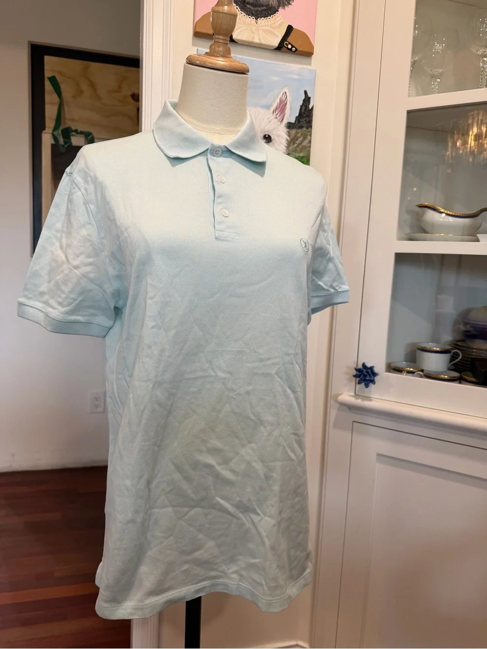 Louis Vuitton Light Blue Polo Top